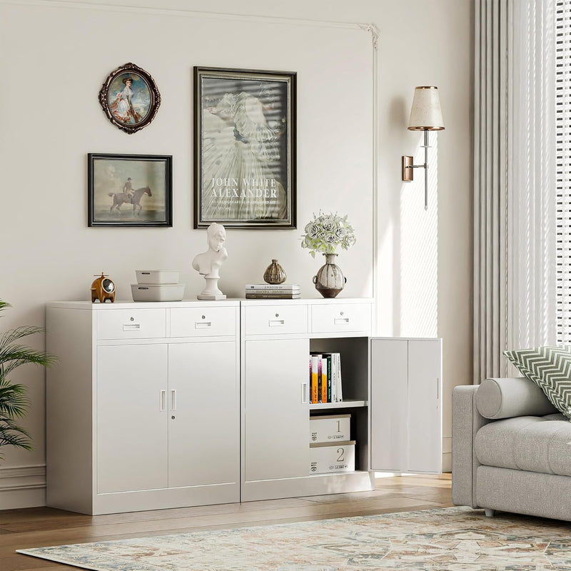 Metal Storage Cabinet Locking with Doors Shelves