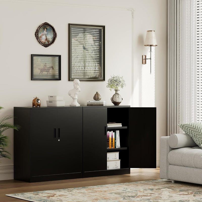 Metal Storage Cabinet Locking with Doors Shelves