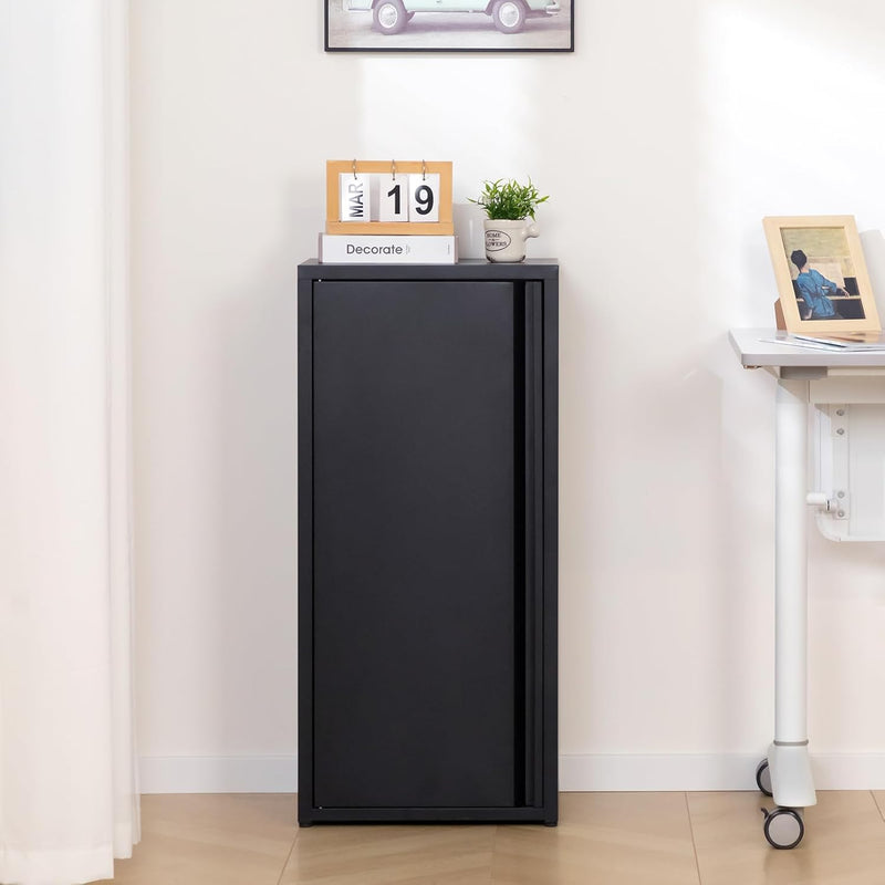 Metal Storage Cabinet One Door Hallway Side Magnetic