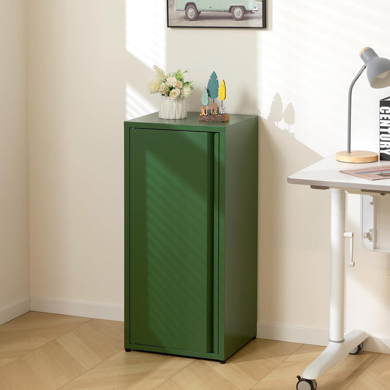 Metal Storage Cabinet One Door Hallway Side Magnetic