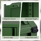 Metal Storage Cabinet One Door Hallway Side Magnetic