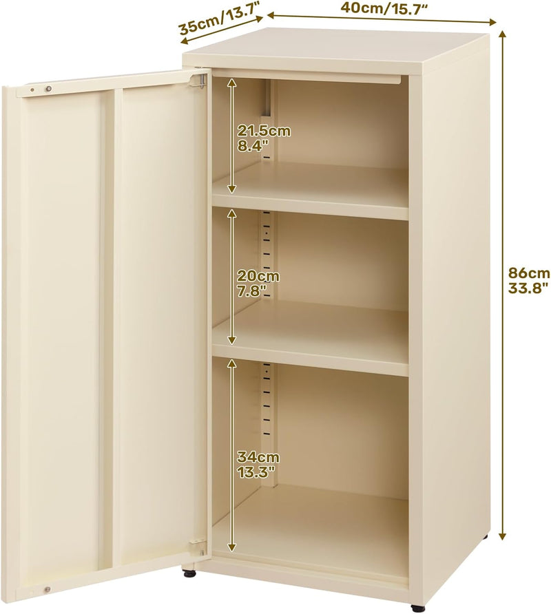 Metal Storage Cabinet One Door Hallway Side Magnetic