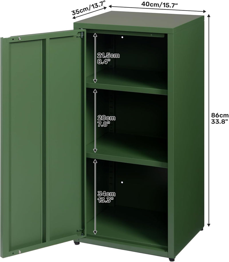 Metal Storage Cabinet One Door Hallway Side Magnetic