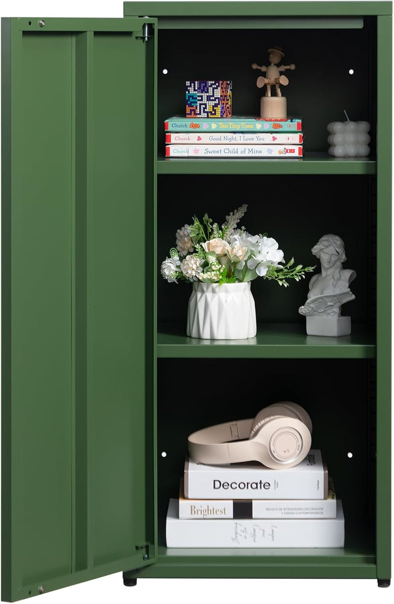 Metal Storage Cabinet One Door Hallway Side Magnetic