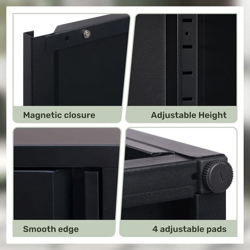 Metal Storage Cabinet One Door Hallway Side Magnetic