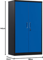 Metal Storage Cabinet with 2 Door and 3