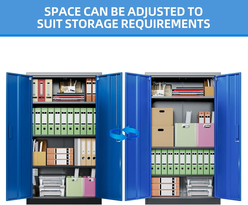 Metal Storage Cabinet with 2 Door and 3