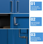 Metal Storage Cabinet with 2 Door and 3