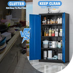 Metal Storage Cabinet with 2 Door and 3