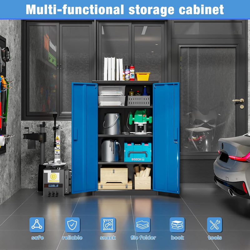 Metal Storage Cabinet with 2 Door and 3