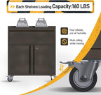 Metal Storage Cabinet with 2 Doors and 1