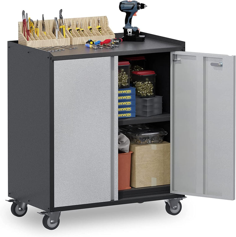 Metal Storage Cabinet with 2 Doors and 1
