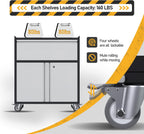 Metal Storage Cabinet with 2 Doors and 1