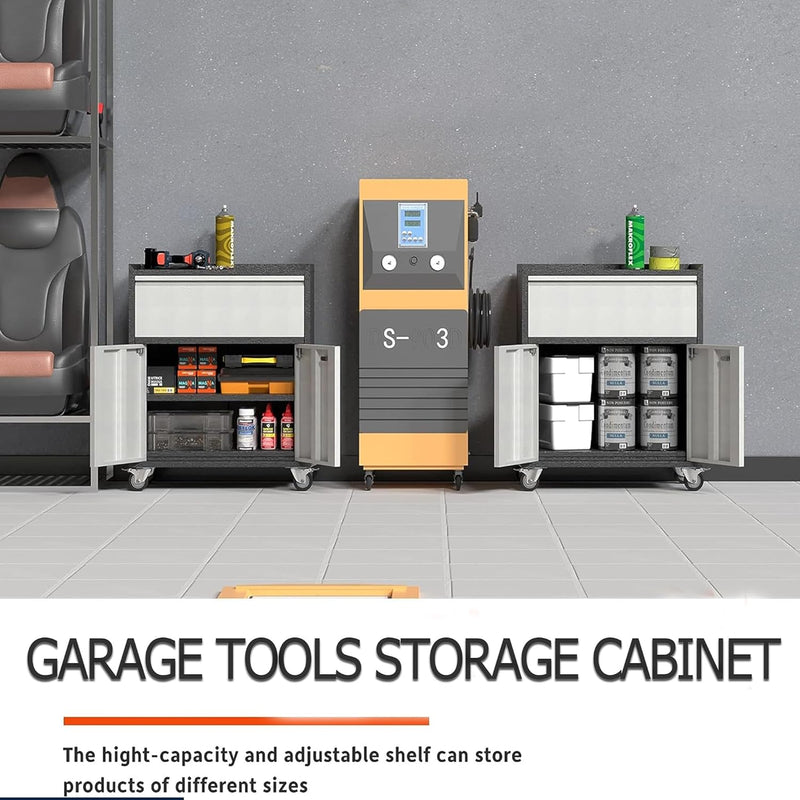 Metal Storage Cabinet with 2 Doors and 1