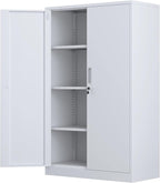 Metal Storage Cabinet with Locking Doors and 2