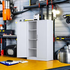 Metal Storage Cabinet with Locking Doors and 2
