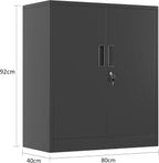 Metal Storage Cabinet with Locking Doors and 2