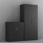 Metal Storage Cabinet with Locking Doors and 2