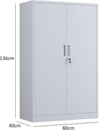 Metal Storage Cabinet with Locking Doors and 2
