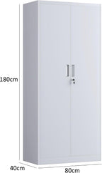 Metal Storage Cabinet with Locking Doors and 2