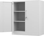 Metal Storage Cabinet with Locking Doors and 2