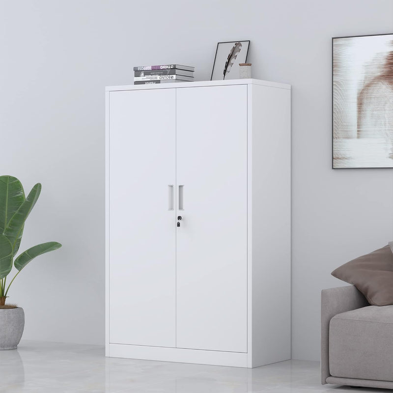 Metal Storage Cabinet with Locking Doors and 2