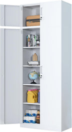 Metal Storage Cabinet with Locking Doors and 2