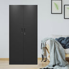 Metal Storage Cabinet with Locking Doors and 2