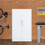 Metal Storage Cabinet with Locking Doors and 2