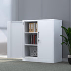 Metal Storage Cabinet with Locking Doors and 2