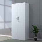 Metal Storage Cabinet with Locking Doors and 2