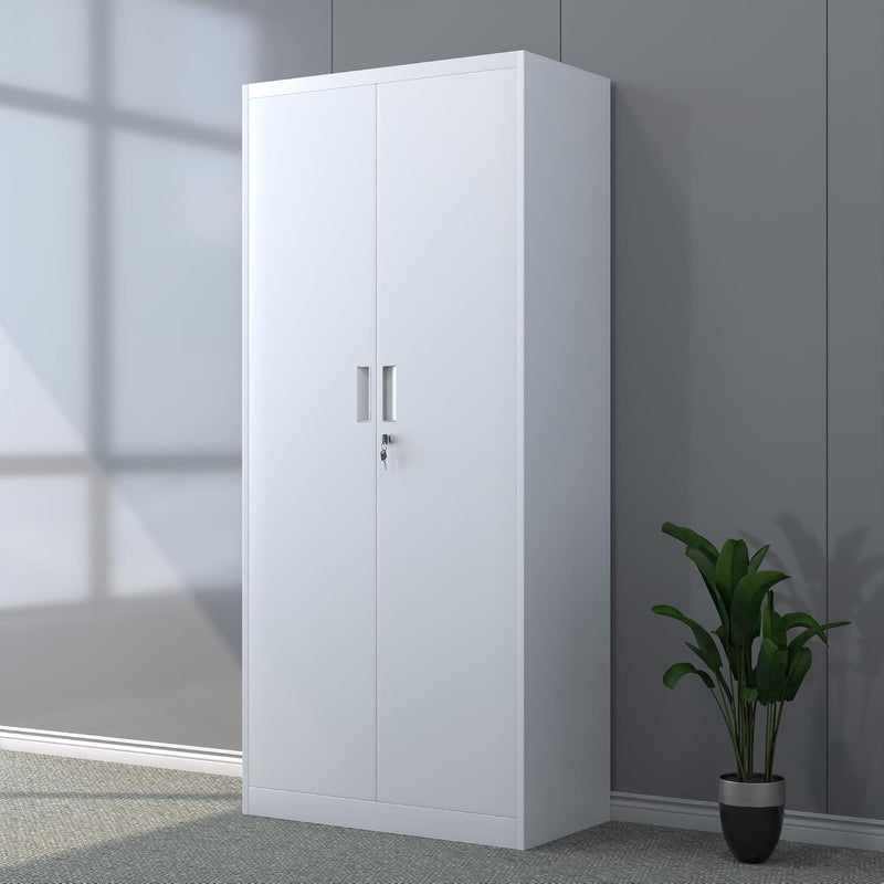 Metal Storage Cabinet with Locking Doors and 2