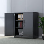 Metal Storage Cabinet with Locking Doors and 2