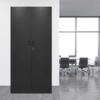 Metal Storage Cabinet with Locking Doors and 2