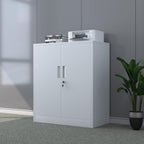 Metal Storage Cabinet with Locking Doors and 2