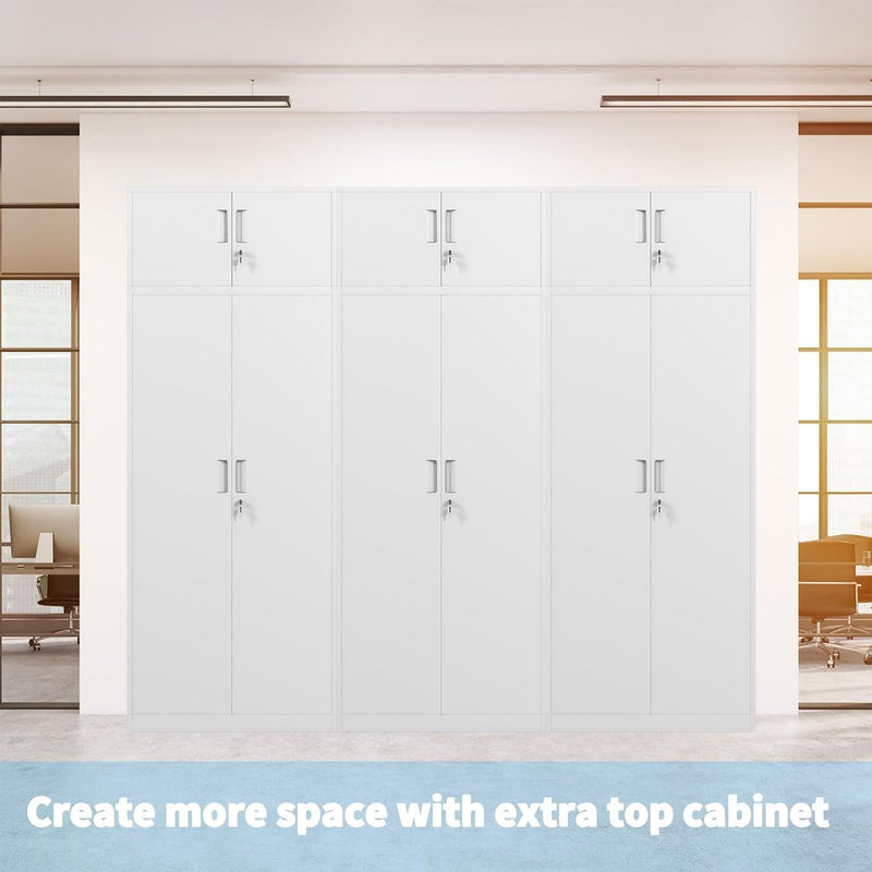 Metal Storage Cabinet with Locking Doors and 2