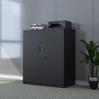 Metal Storage Cabinet with Locking Doors and 2