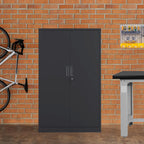 Metal Storage Cabinet with Locking Doors and 2