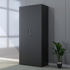 Metal Storage Cabinet with Locking Doors and 2