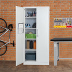 Metal Storage Cabinet with Locking Doors and 2