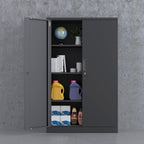 Metal Storage Cabinet with Locking Doors and 2