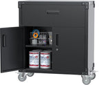 Metal Storage Cabinet with Wheels Rolling 2 Doors