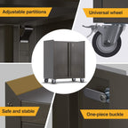 Metal Storage Cabinet with Wheels Rolling 2 Doors