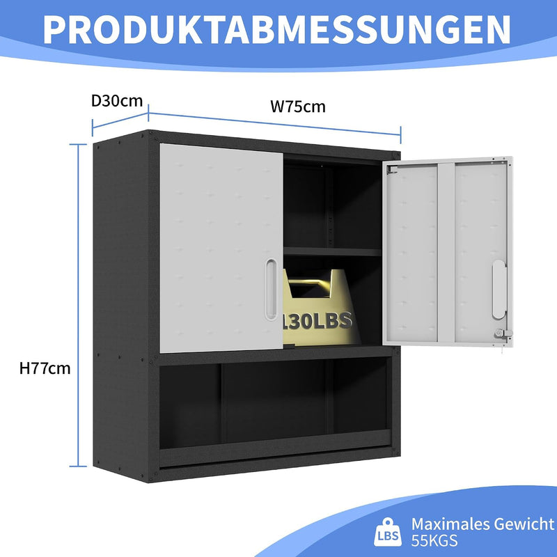 Metal Storage Cabinet with Wheels Rolling Tool Adjustable