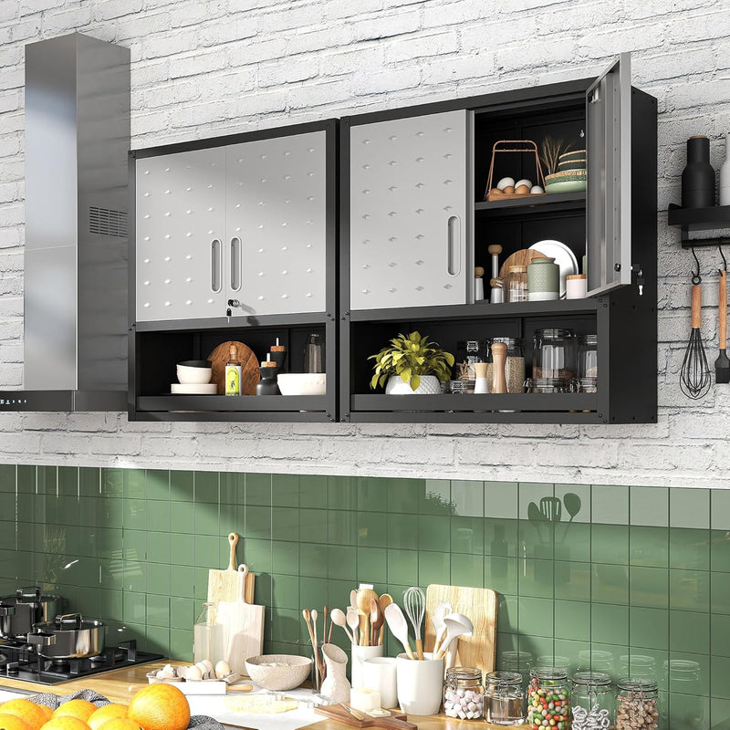 Metal Storage Cabinet with Wheels Rolling Tool Adjustable