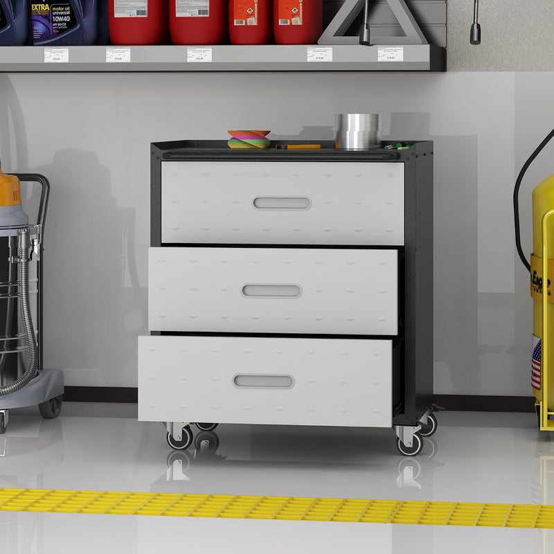 Metal Storage Cabinet with Wheels Rolling Tool Garage