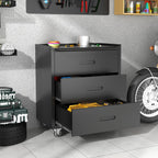 Metal Storage Cabinet with Wheels Rolling Tool Garage