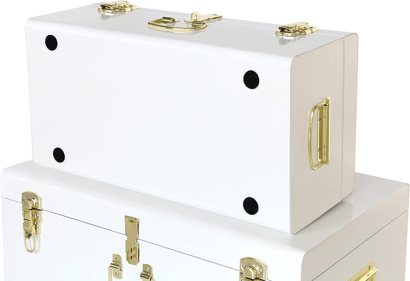 Metal Storage Trunk with Lockable Lid Handles 52.1