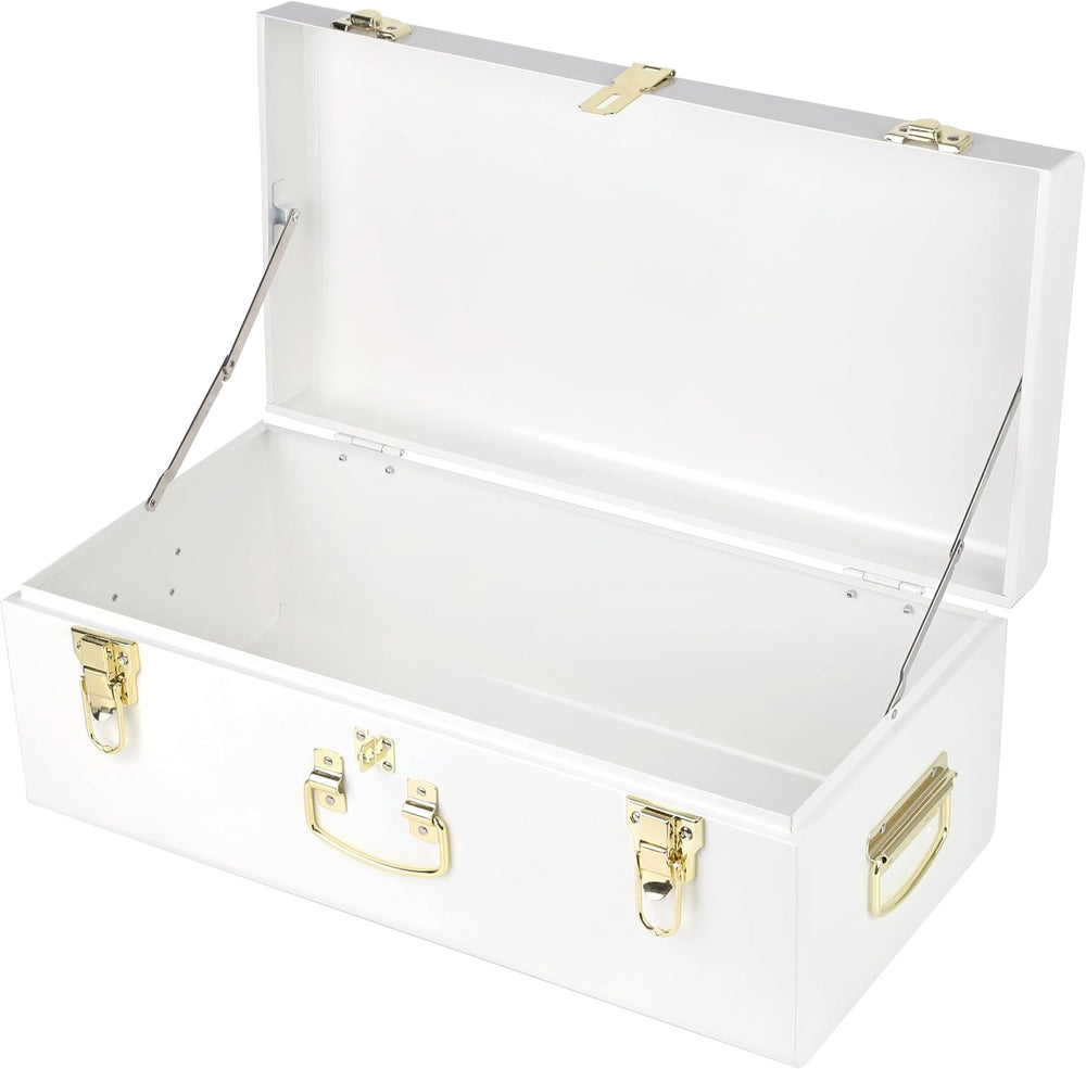 Metal Storage Trunk with Lockable Lid Handles 52.1