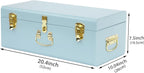 Metal Storage Trunk with Lockable Lid Handles 52.1